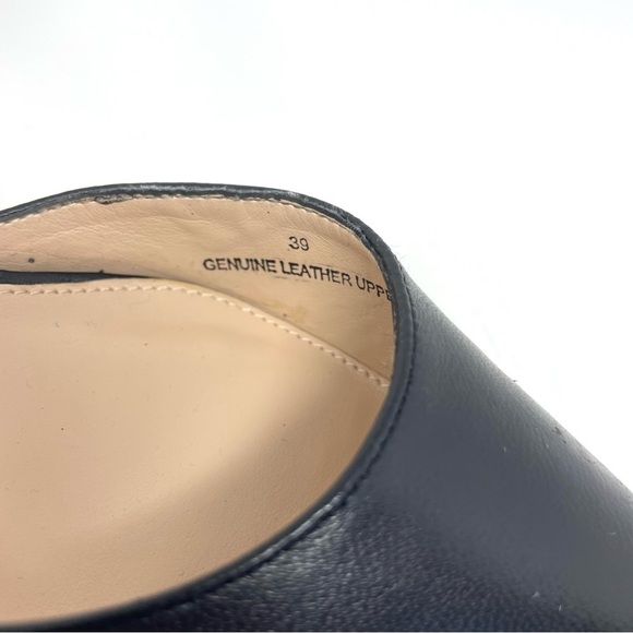 Town Shoes d'Orsay Black Leather Stiletto Heels Size 39 - Picture 10 of 14